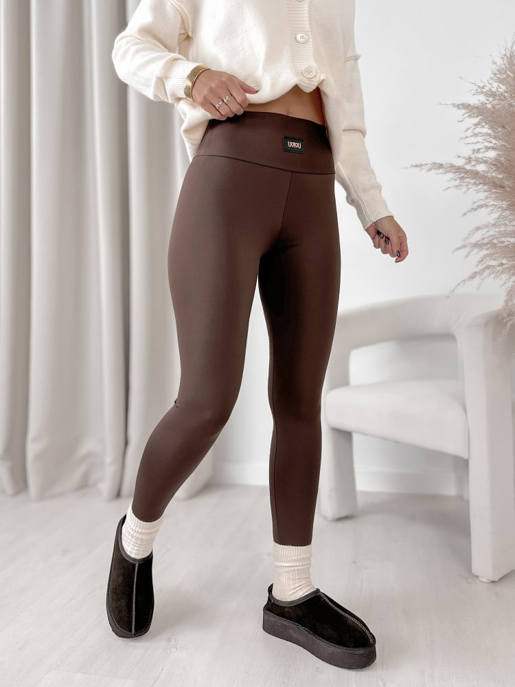 LEGGINSY BRANDON CZEKOLADOWE