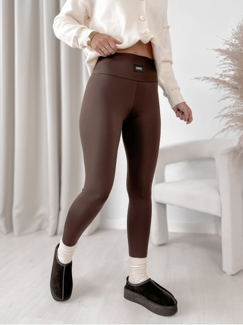 LEGGINSY BRANDON CZEKOLADOWE