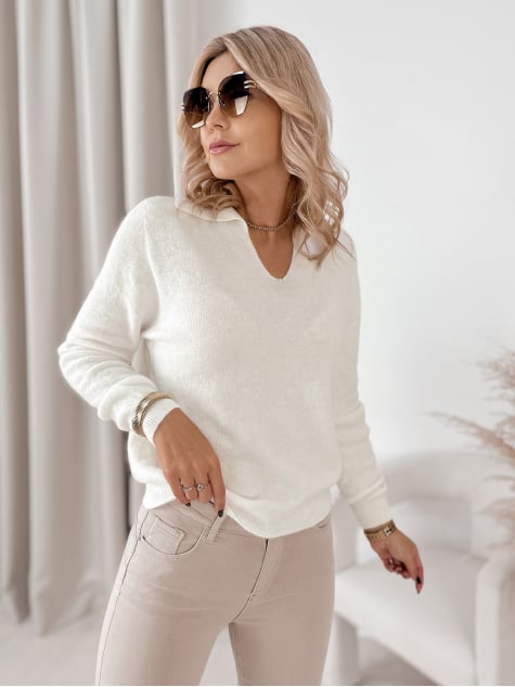 SWETER ASARE BEŻOWY