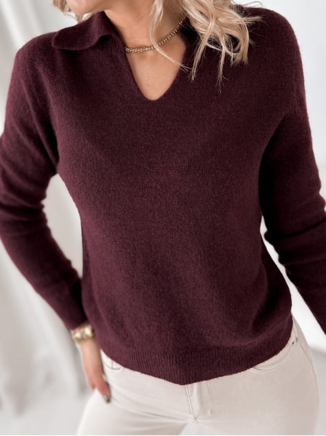 SWETER ASARE ŚLIWKOWY