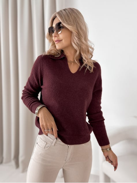 SWETER ASARE ŚLIWKOWY