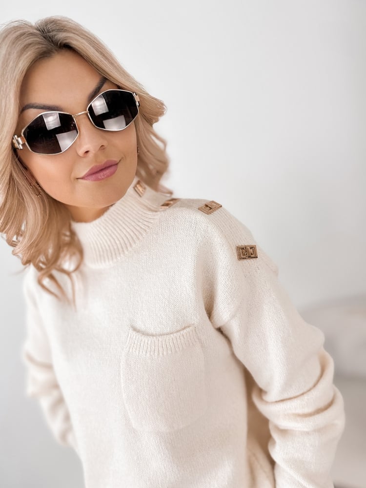SWETER NAVARE ECRU
