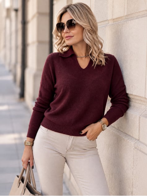 SWETER ASARE ŚLIWKOWY