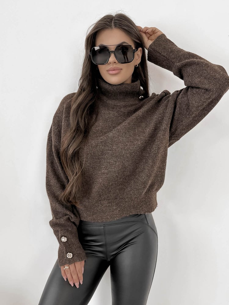 SWETER COLMAR BRĄZOWY