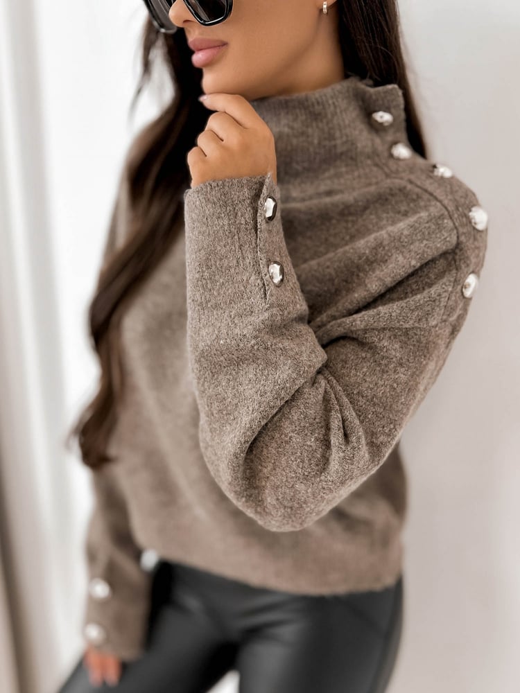 SWETER COLMAR CIEMNOBRĄZOWY