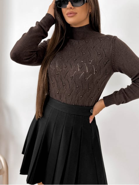 SWETER IVRY CZEKOLADOWY