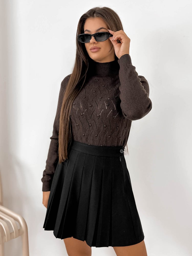 SWETER IVRY CZEKOLADOWY