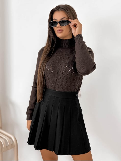 SWETER IVRY CZEKOLADOWY