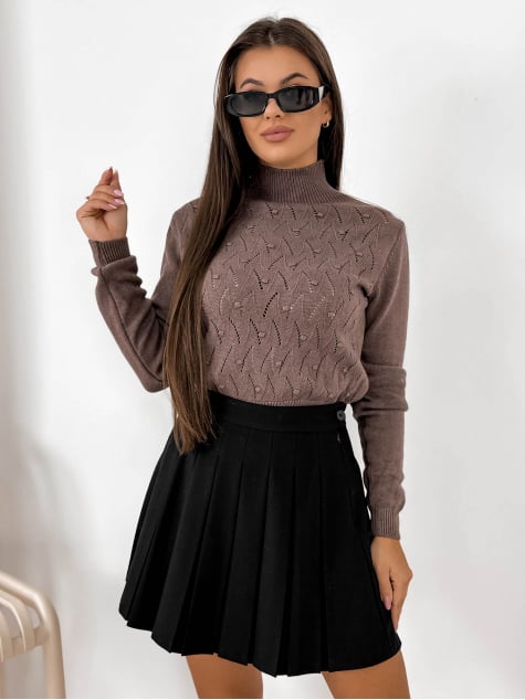 SWETER IVRY BRĄZOWY