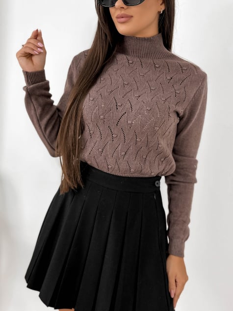 SWETER IVRY BRĄZOWY