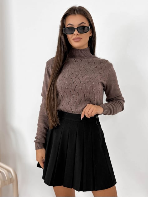SWETER IVRY BRĄZOWY