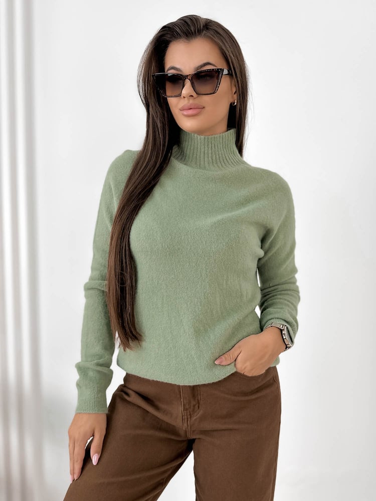 SWETER EPERNE OLIWKOWY