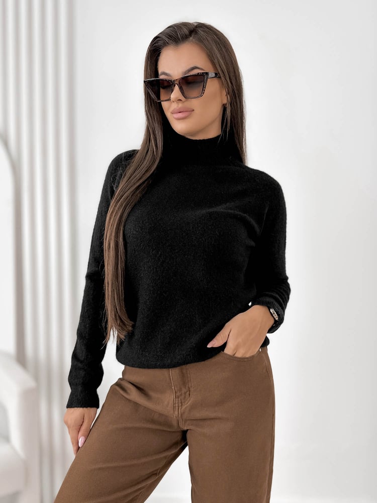 SWETER EPERNE CZARNY
