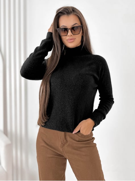 SWETER EPERNE CZARNY