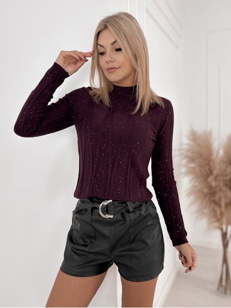 SWETER VENDOS ŚLIWKOWY