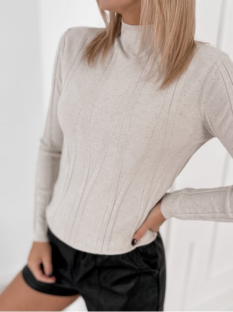 SWETER VENDOS BEŻOWY