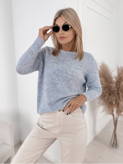 SWETER LOSHE BŁĘKITNY
