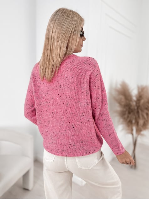 SWETER LOSHE RÓŻOWY