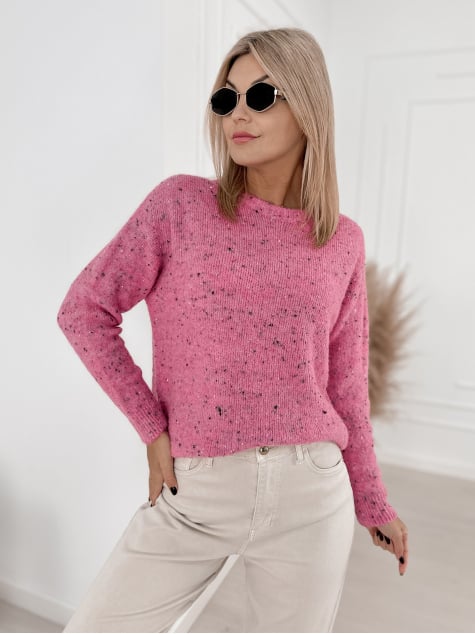 SWETER LOSHE RÓŻOWY