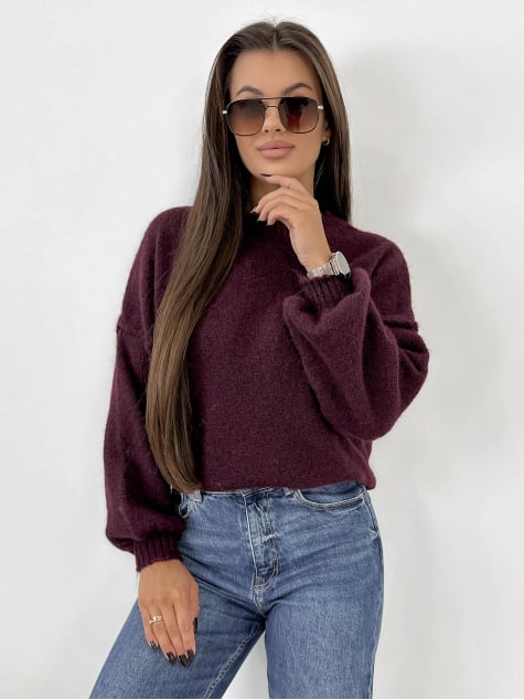 SWETER AURAY ŚLIWKOWY