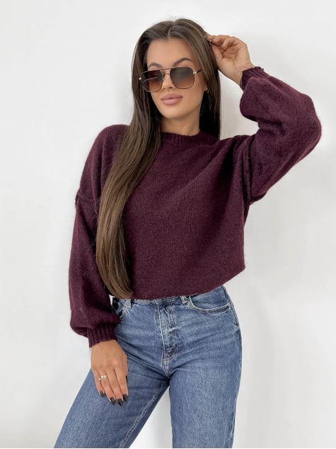 SWETER AURAY ŚLIWKOWY