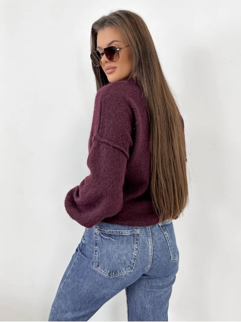 SWETER AURAY ŚLIWKOWY