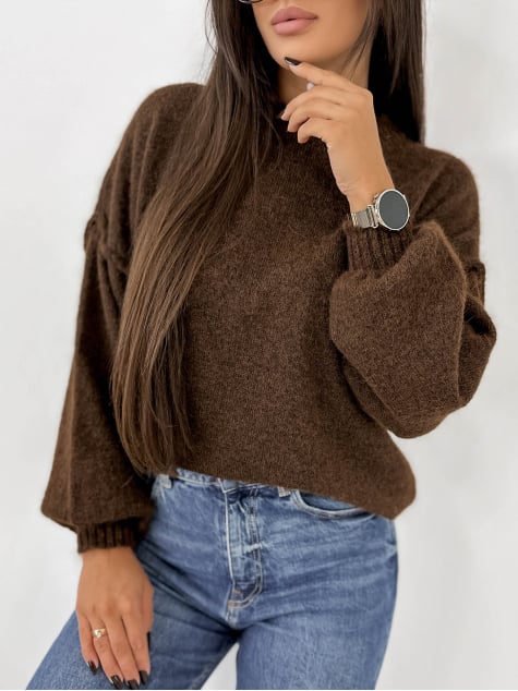 SWETER AURAY BRĄZOWY