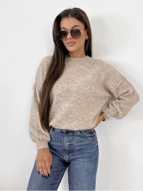 SWETER AURAY BEŻOWY