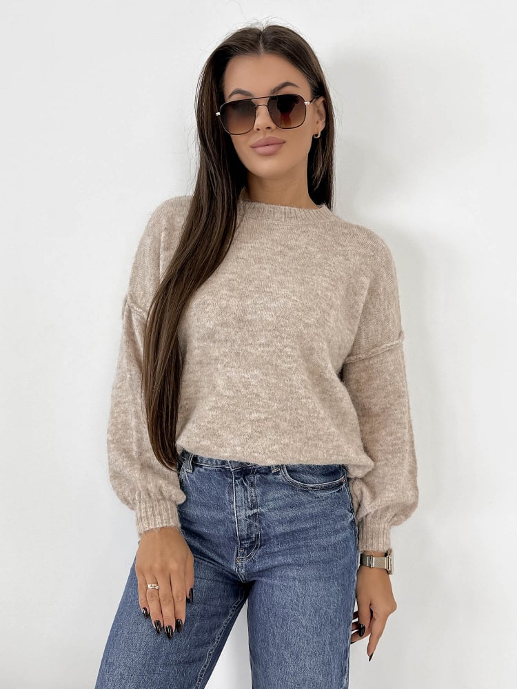 SWETER AURAY BEŻOWY