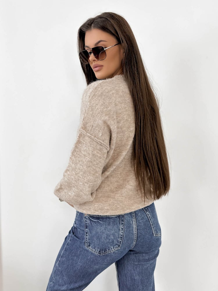 SWETER AURAY BEŻOWY