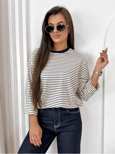 BLUZKA TULLE GRANATOWA