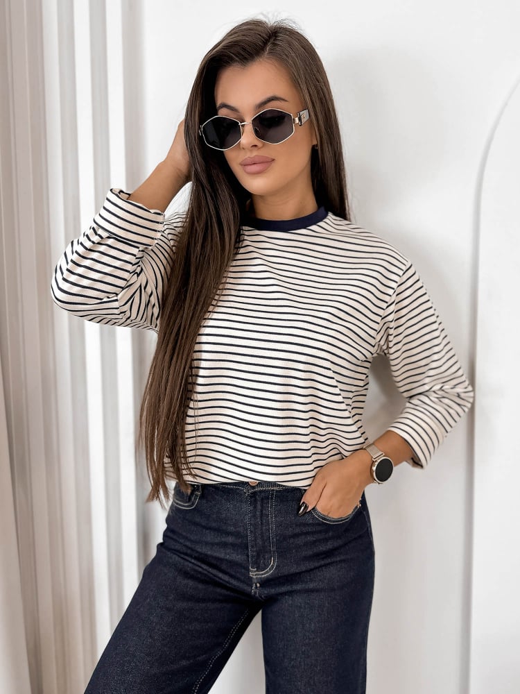 BLUZKA TULLE GRANATOWA