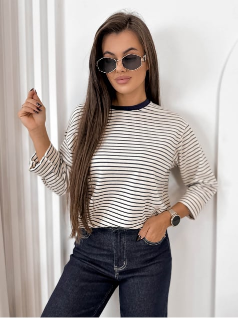 BLUZKA TULLE GRANATOWA