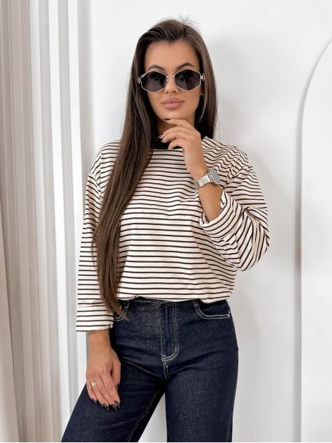 BLUZKA TULLE CZEKOLADOWA
