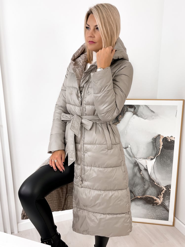 KURTKA DWUSTRONNA SONIA SZARO-BEŻOWA