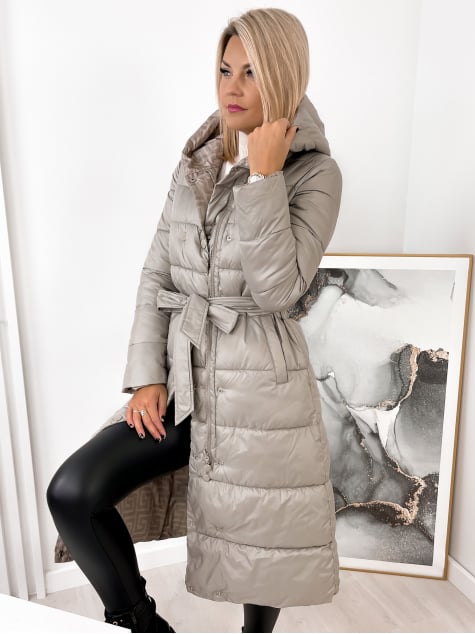 KURTKA DWUSTRONNA SONIA SZARO-BEŻOWA