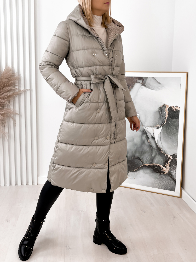 KURTKA DWUSTRONNA SONIA SZARO-BEŻOWA