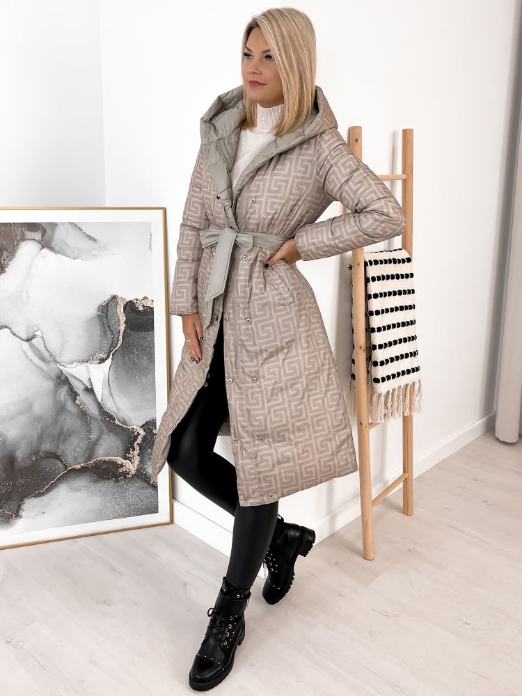 KURTKA DWUSTRONNA SONIA SZARO-BEŻOWA