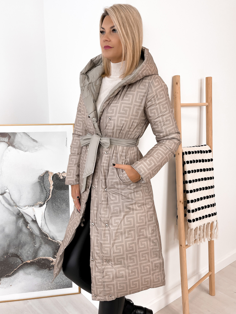 KURTKA DWUSTRONNA SONIA SZARO-BEŻOWA