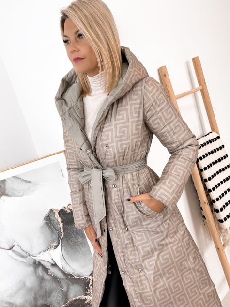 KURTKA DWUSTRONNA SONIA SZARO-BEŻOWA