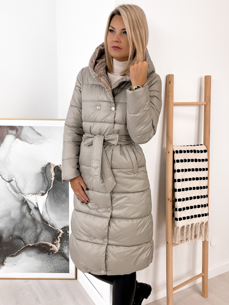 KURTKA DWUSTRONNA SONIA SZARO-BEŻOWA