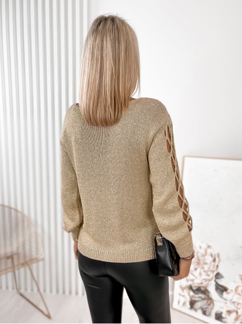 SWETER LIVADIA ZŁOTY