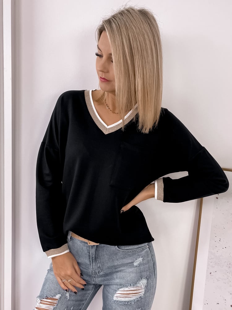 BLUZKA TRIPOLI CZARNA