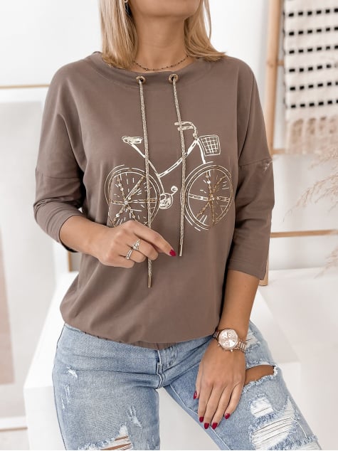 BLUZKA BICYCLE BRĄZOWA