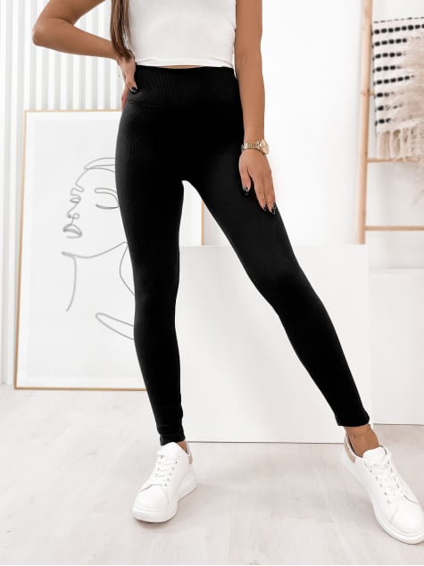 LEGGINSY OCIEPLANE NAVER CZARNE