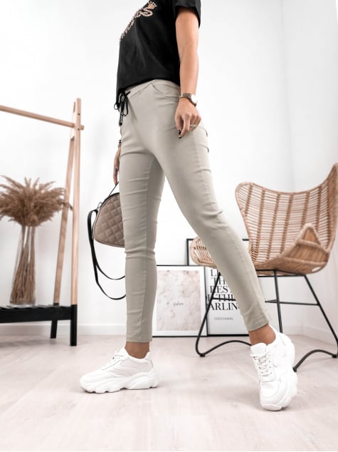 SPODNIE SALMA BEŻOWE