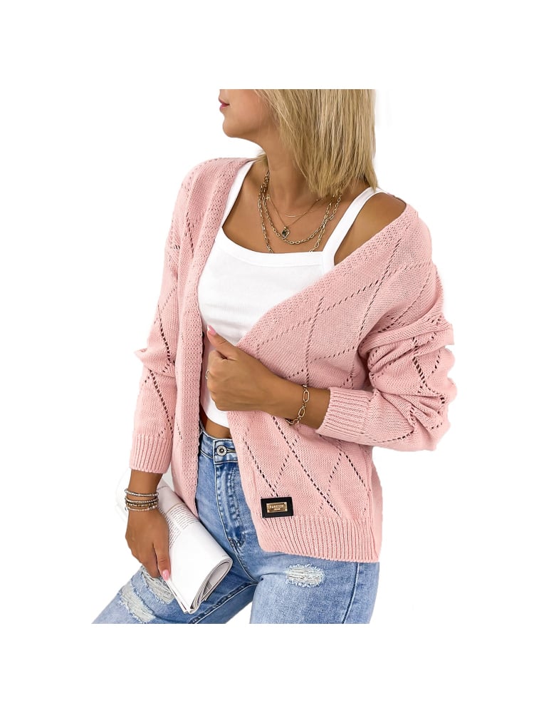 KARDIGAN AFIA PUDROWY RÓŻ