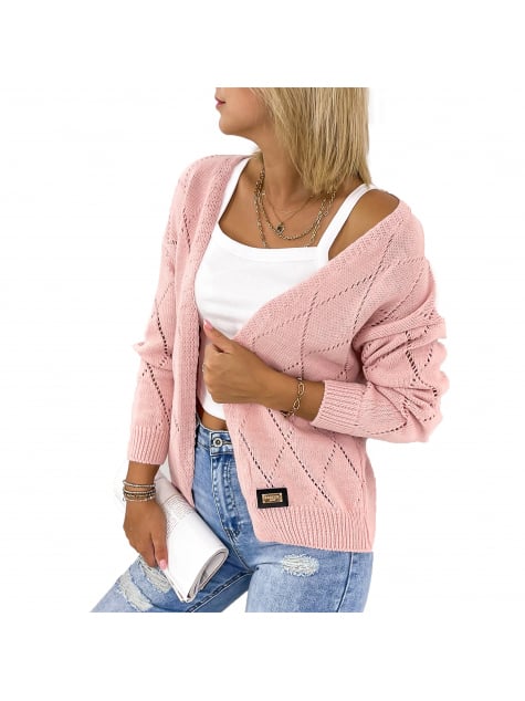 KARDIGAN AFIA PUDROWY RÓŻ