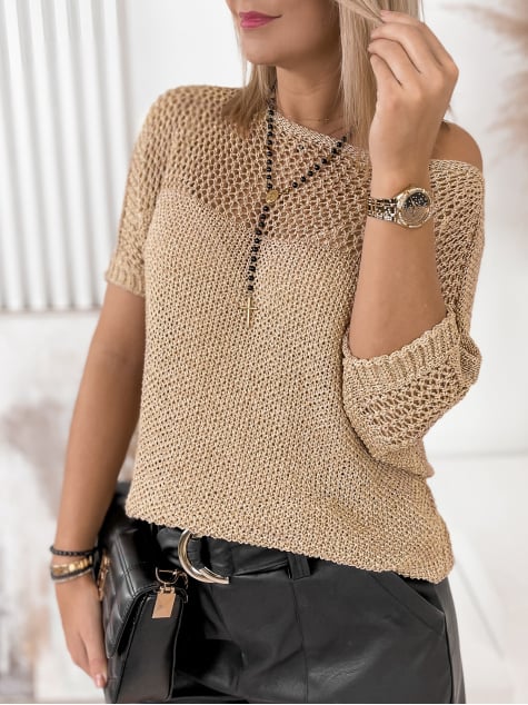 SWETER TORINA ZŁOTY
