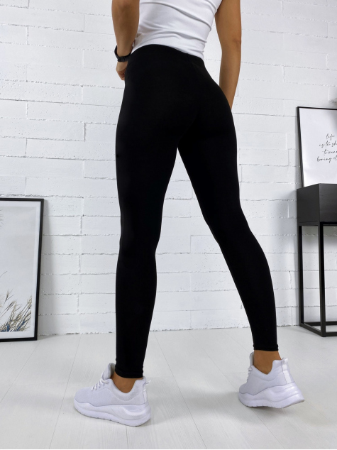 LEGGINSY OCIEPLANE CZARNE
